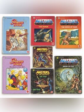 Vintage He-Man MOTU & Princess of Power Book Lot of 7